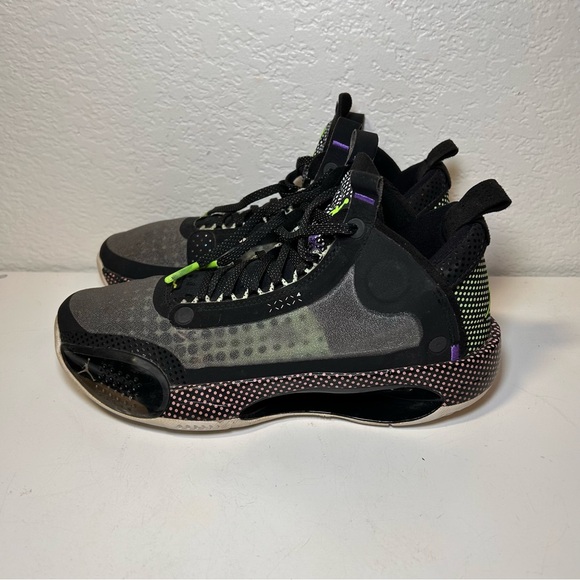 NIKE AIR JORDAN 34 LOW VAPOR GREEN SHOES Women’s 8 Kids 6.5Y - Picture 2 of 7